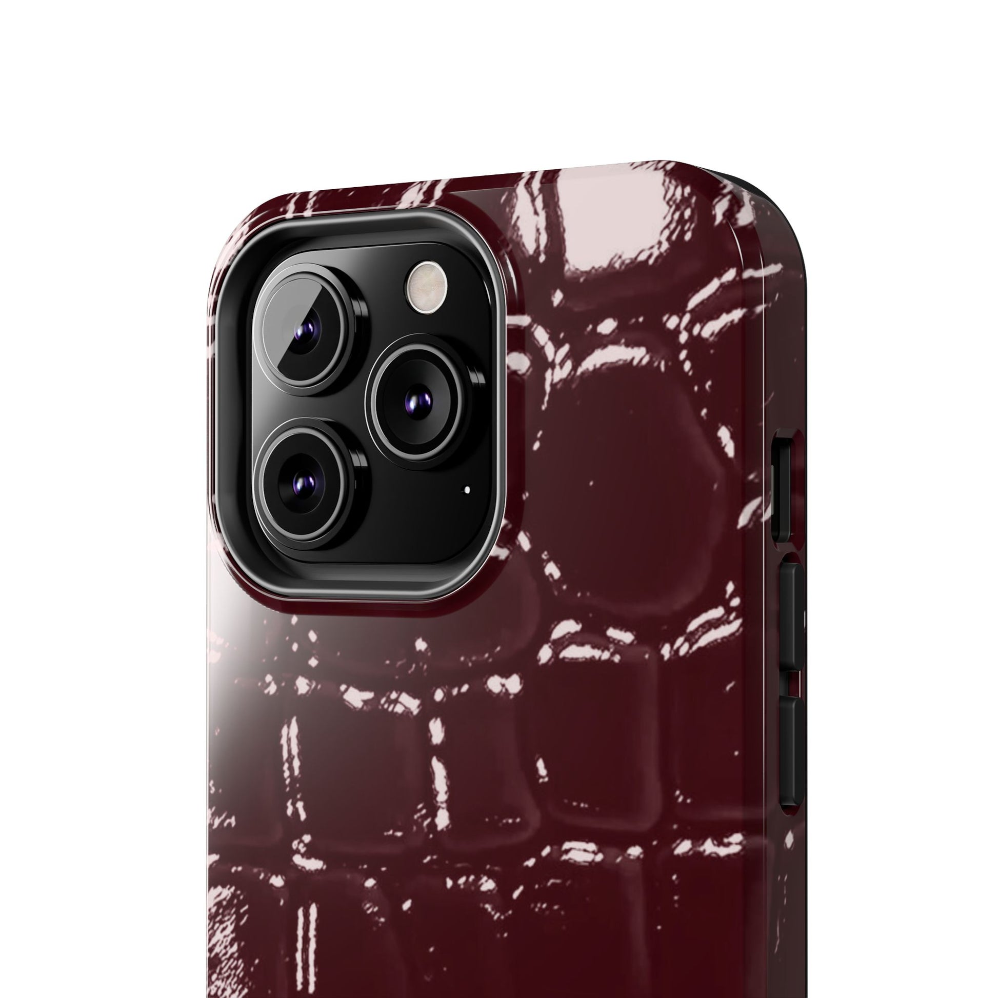 Burgundy Croc Case