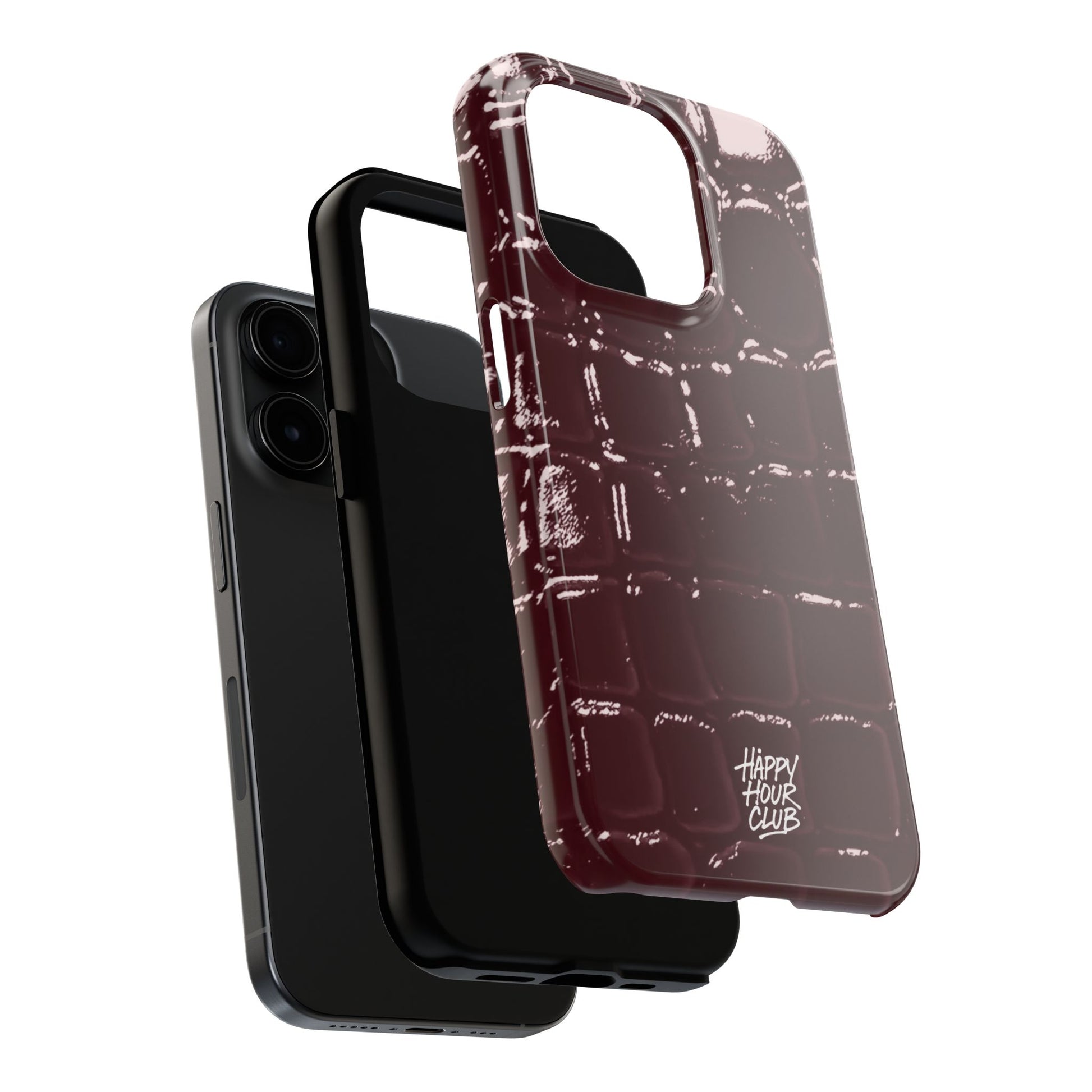 Burgundy Croc Case