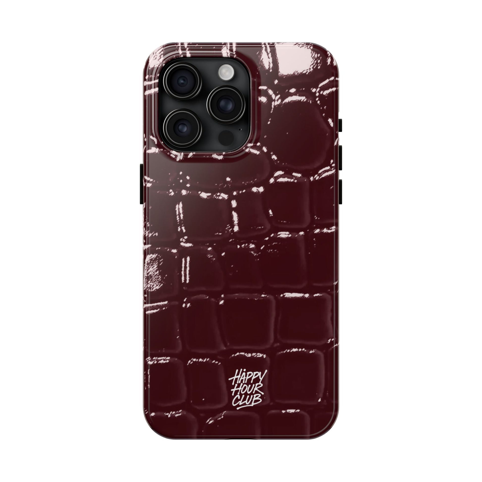 Burgundy Croc Case