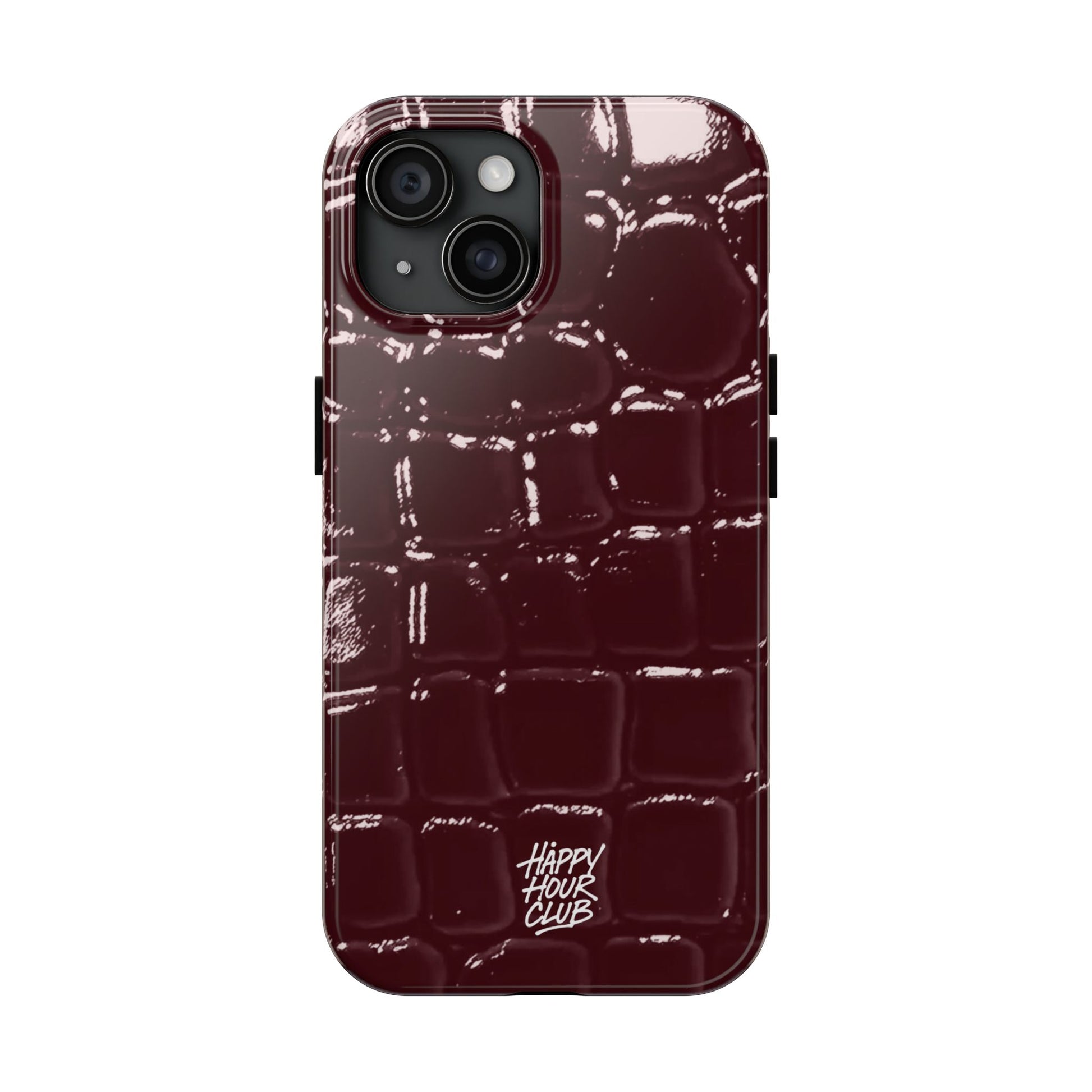 Burgundy Croc Case