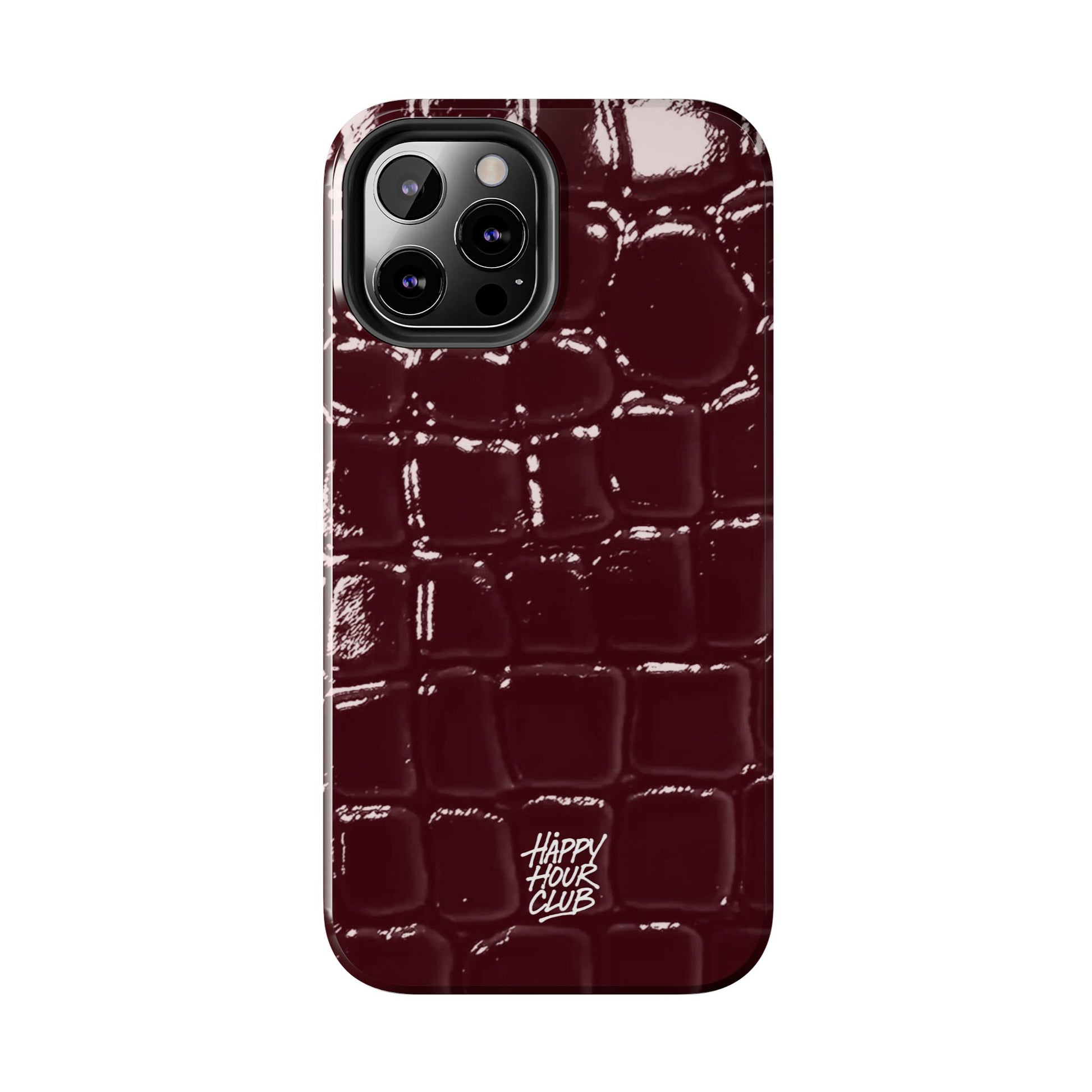 Burgundy Croc Case