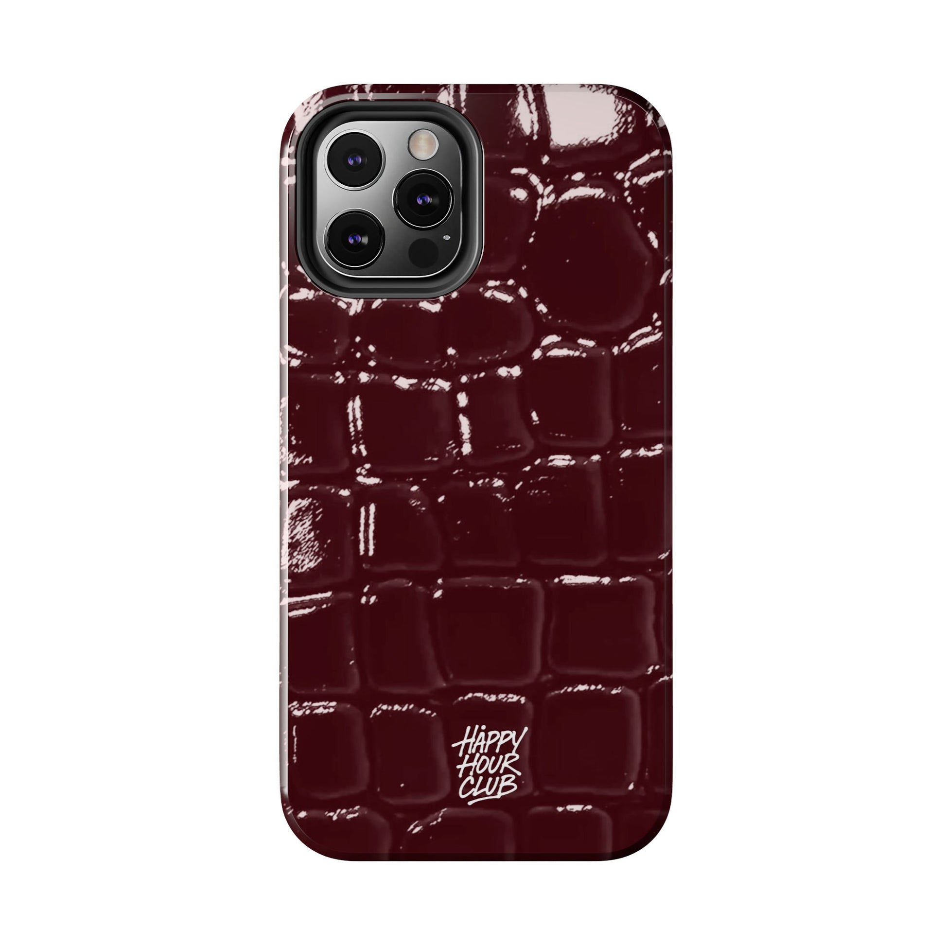 Burgundy Croc Case