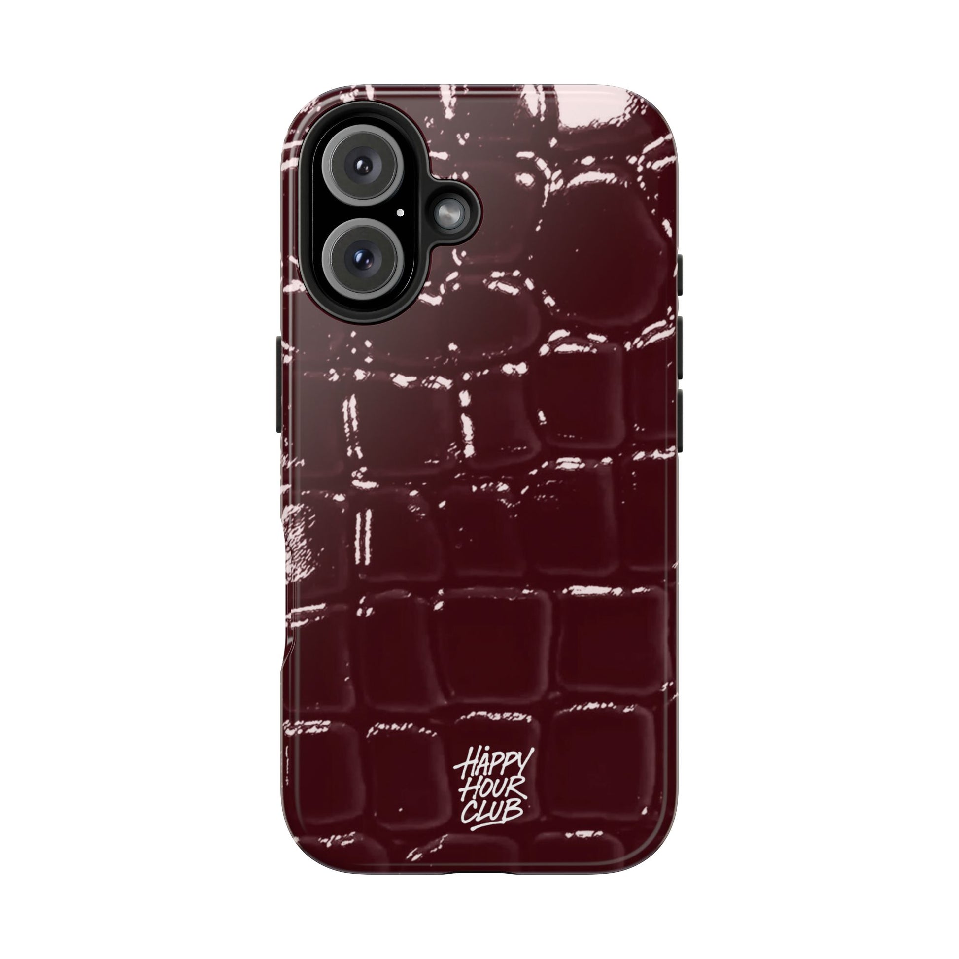 Burgundy Croc Case