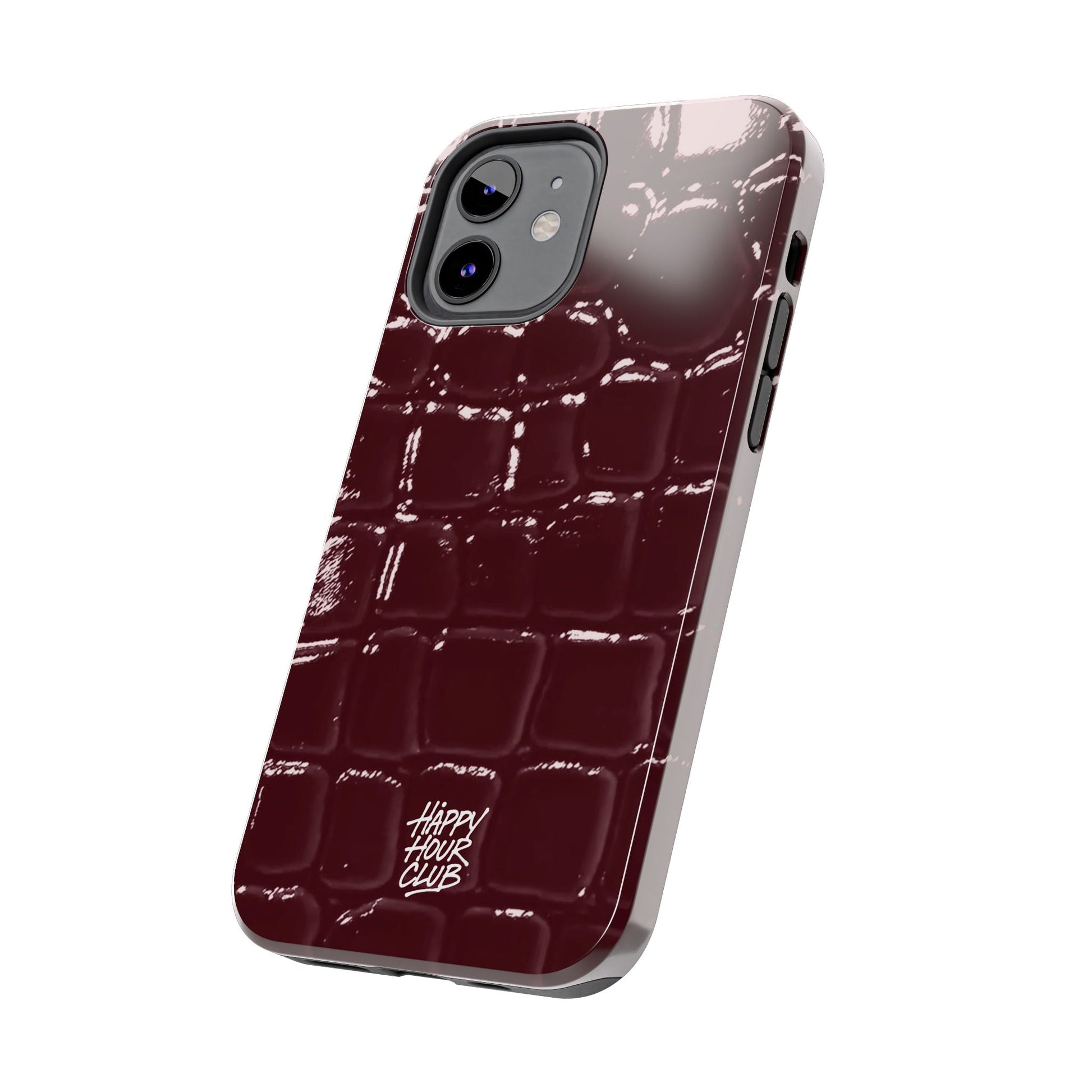 Burgundy Croc Case