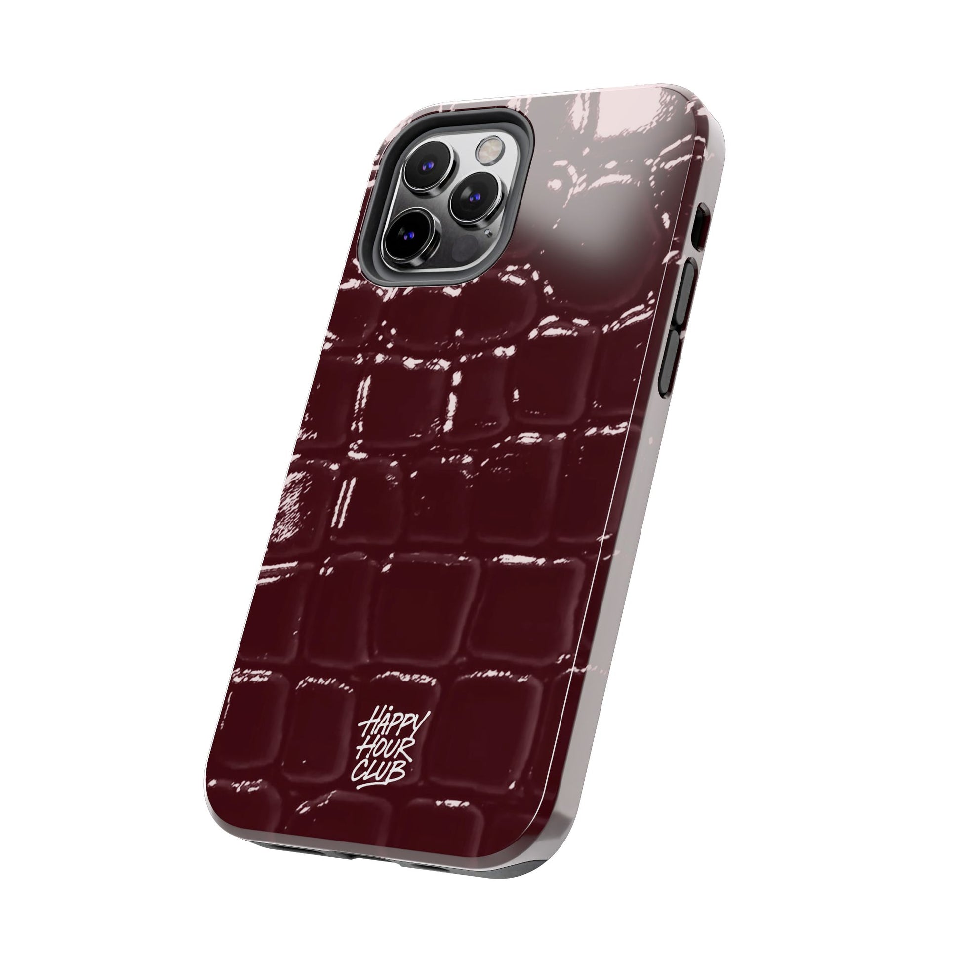 Burgundy Croc Case