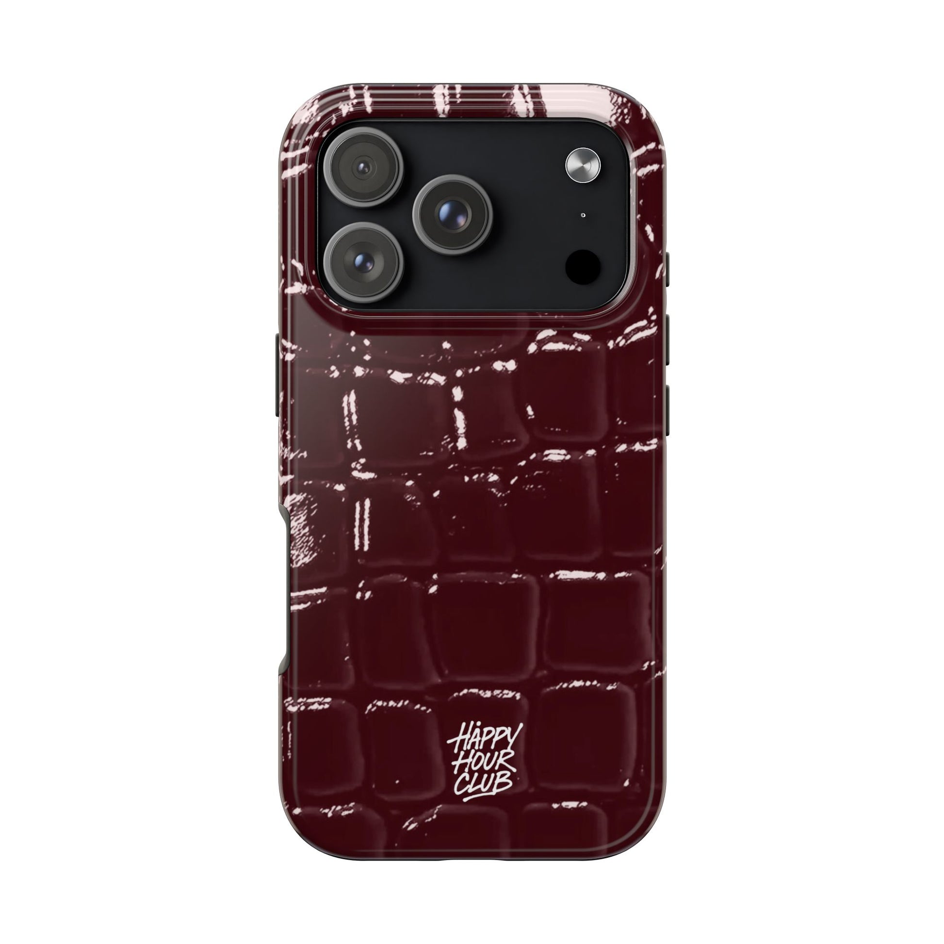 Burgundy Croc Case