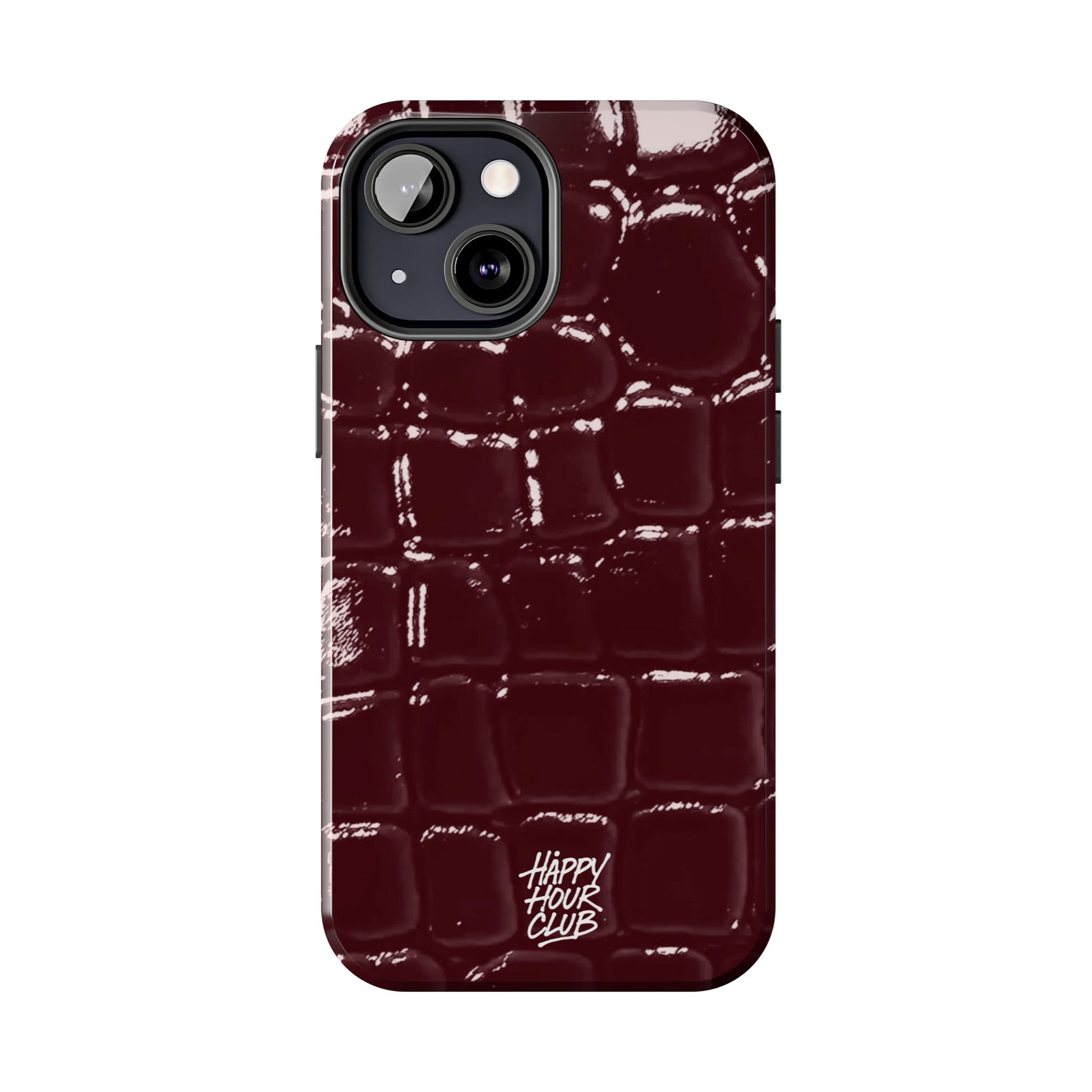 Burgundy Croc Case