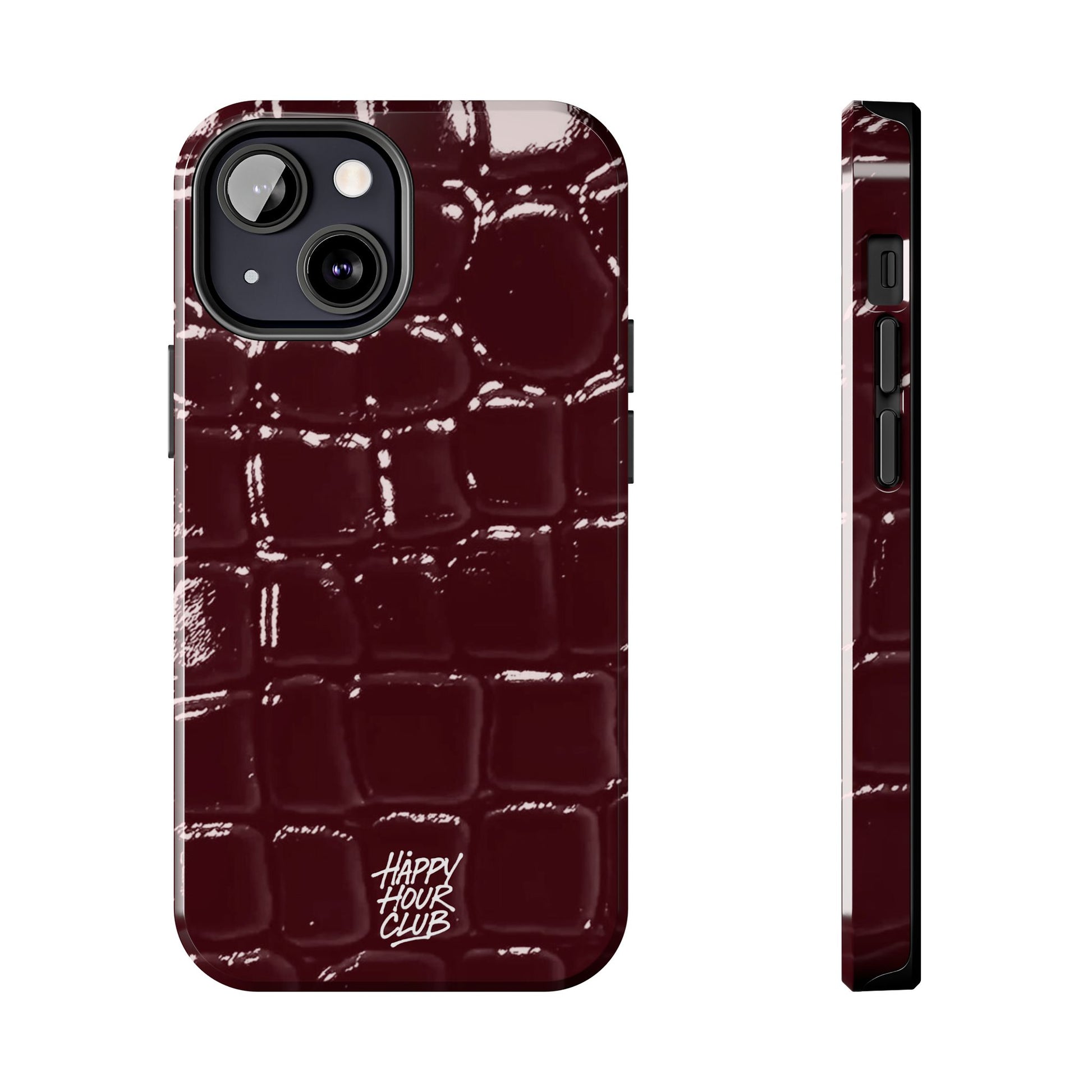 Burgundy Croc Case