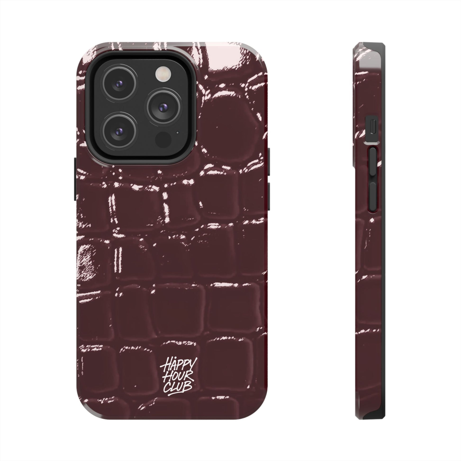 Burgundy Croc Case