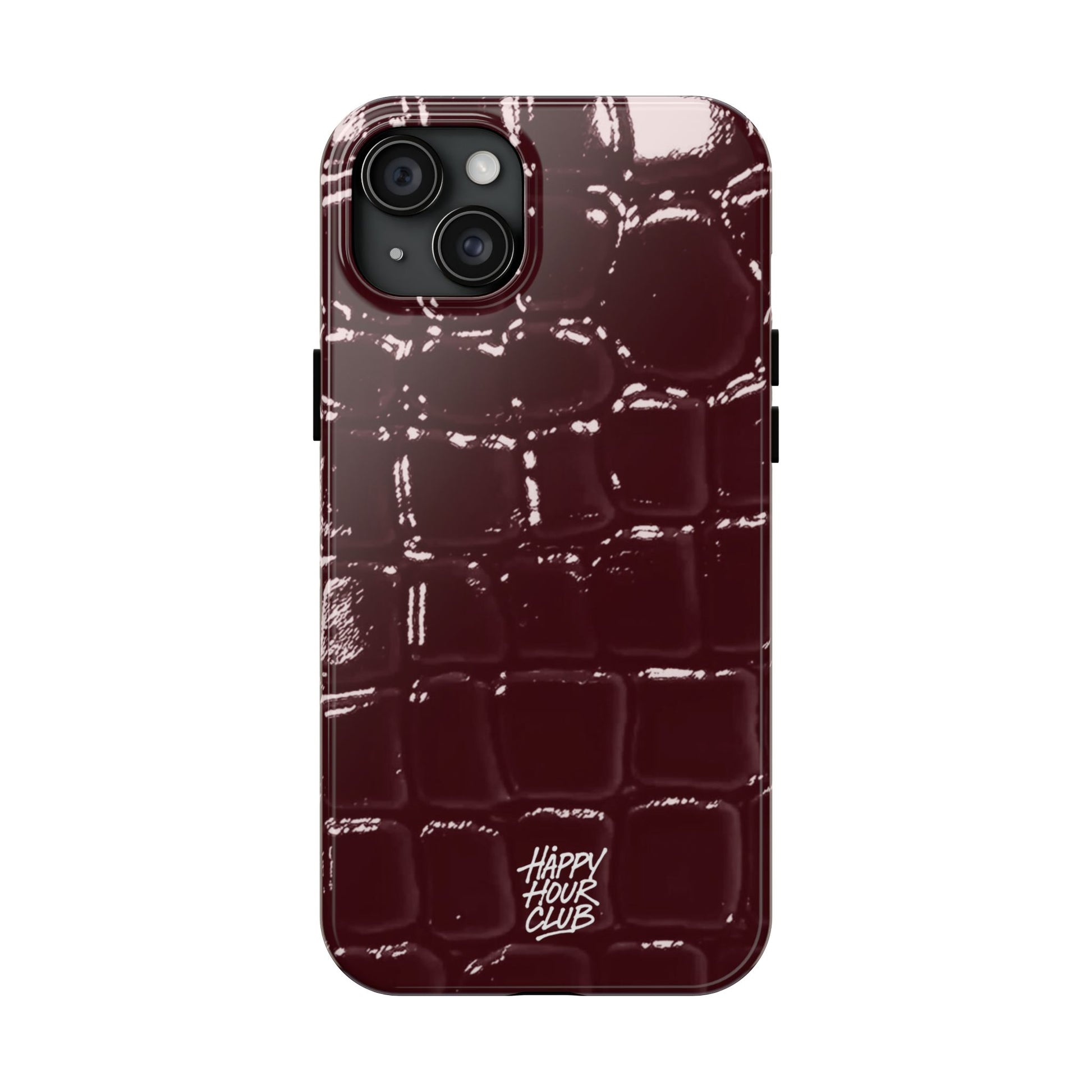 Burgundy Croc Case