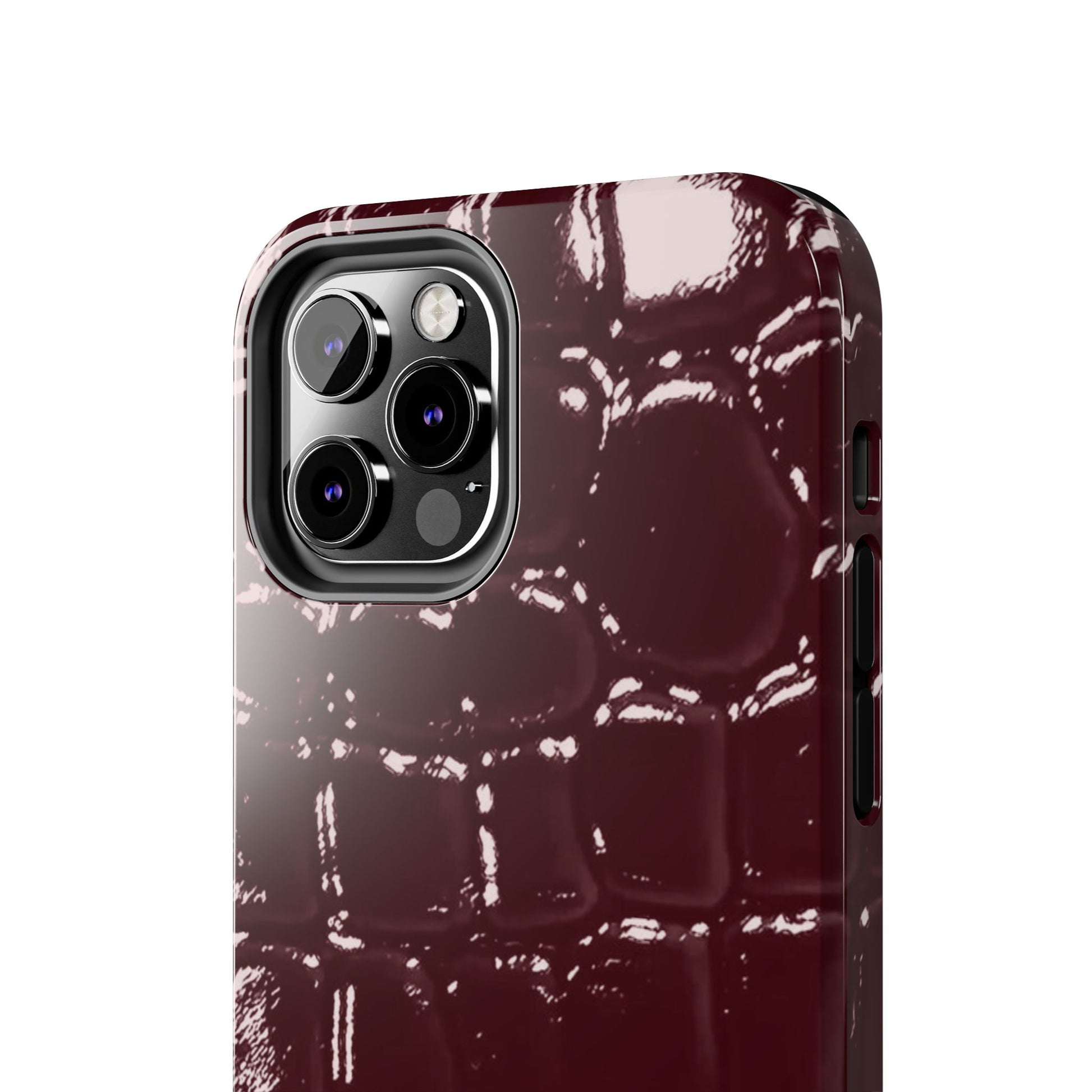 Burgundy Croc Case
