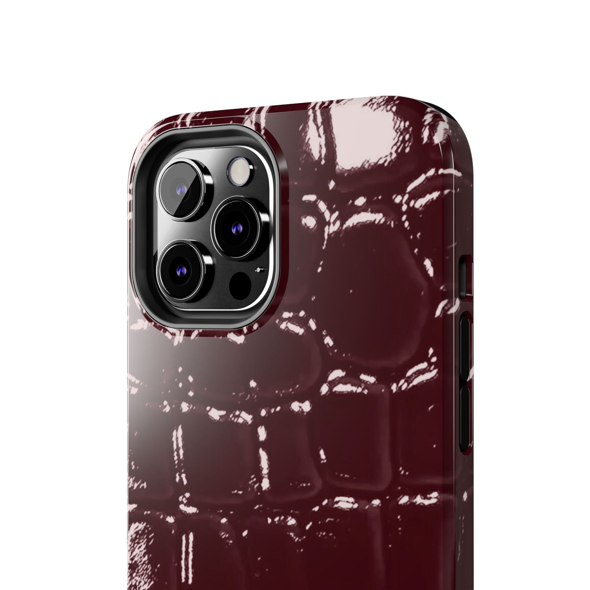 Burgundy Croc Case