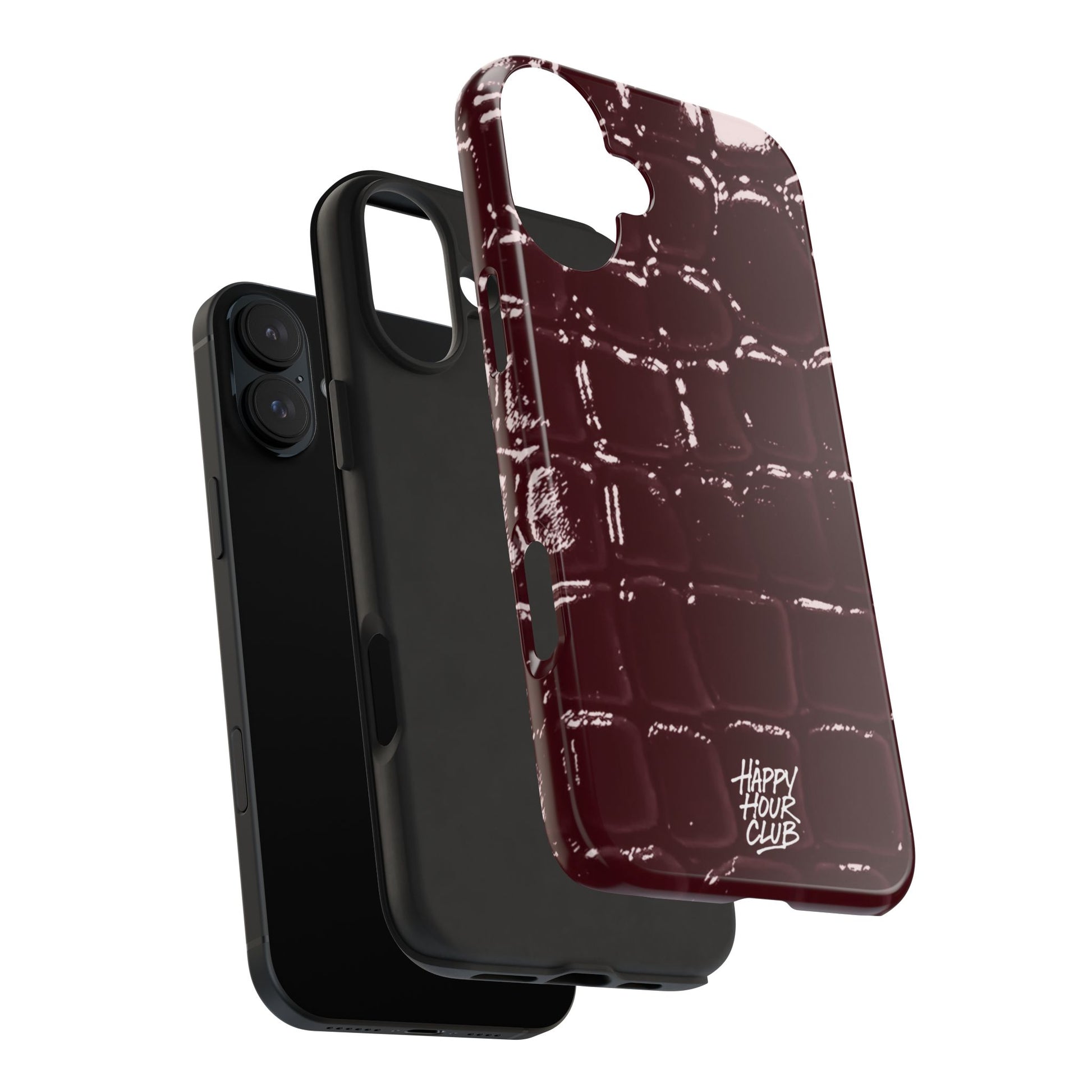 Burgundy Croc Case