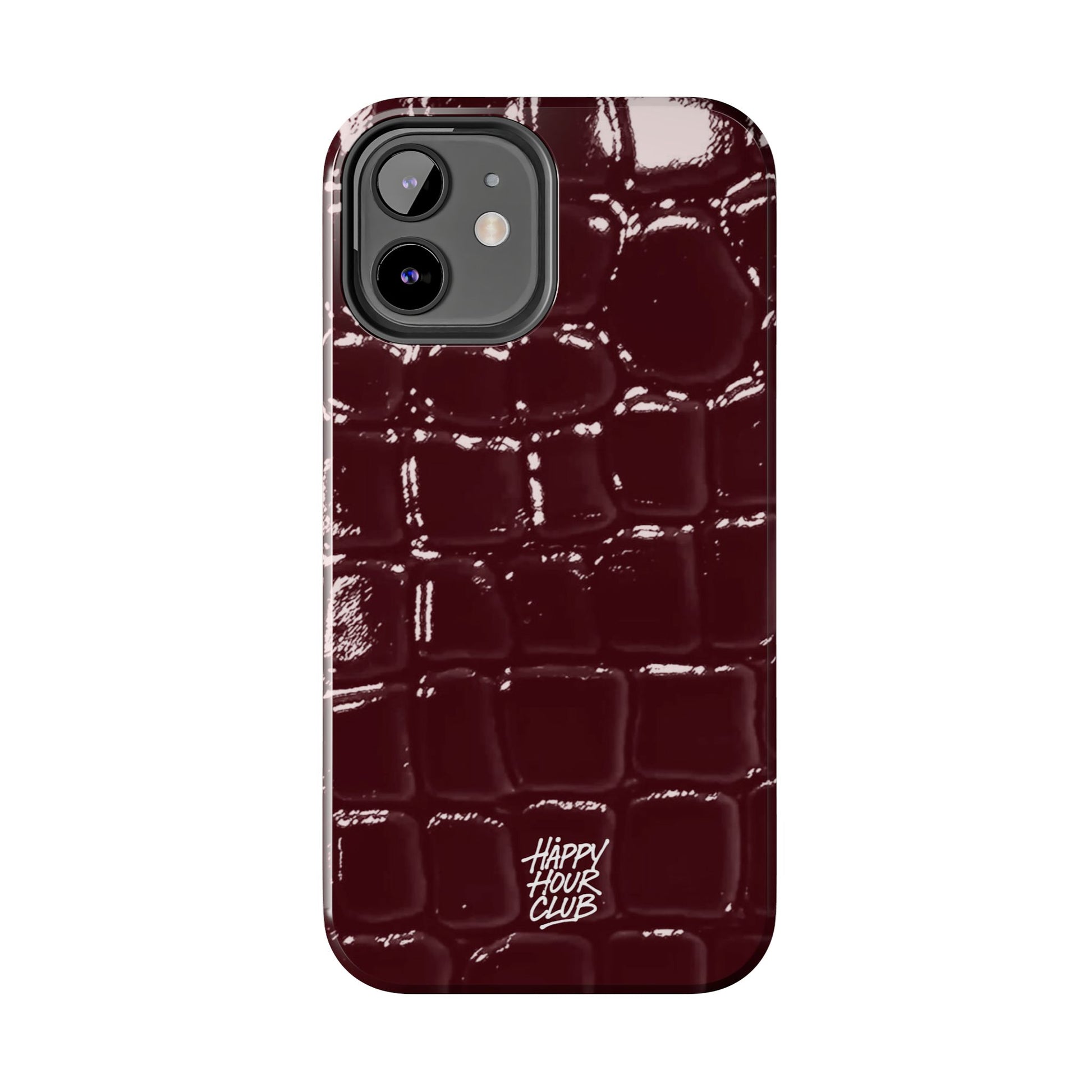 Burgundy Croc Case