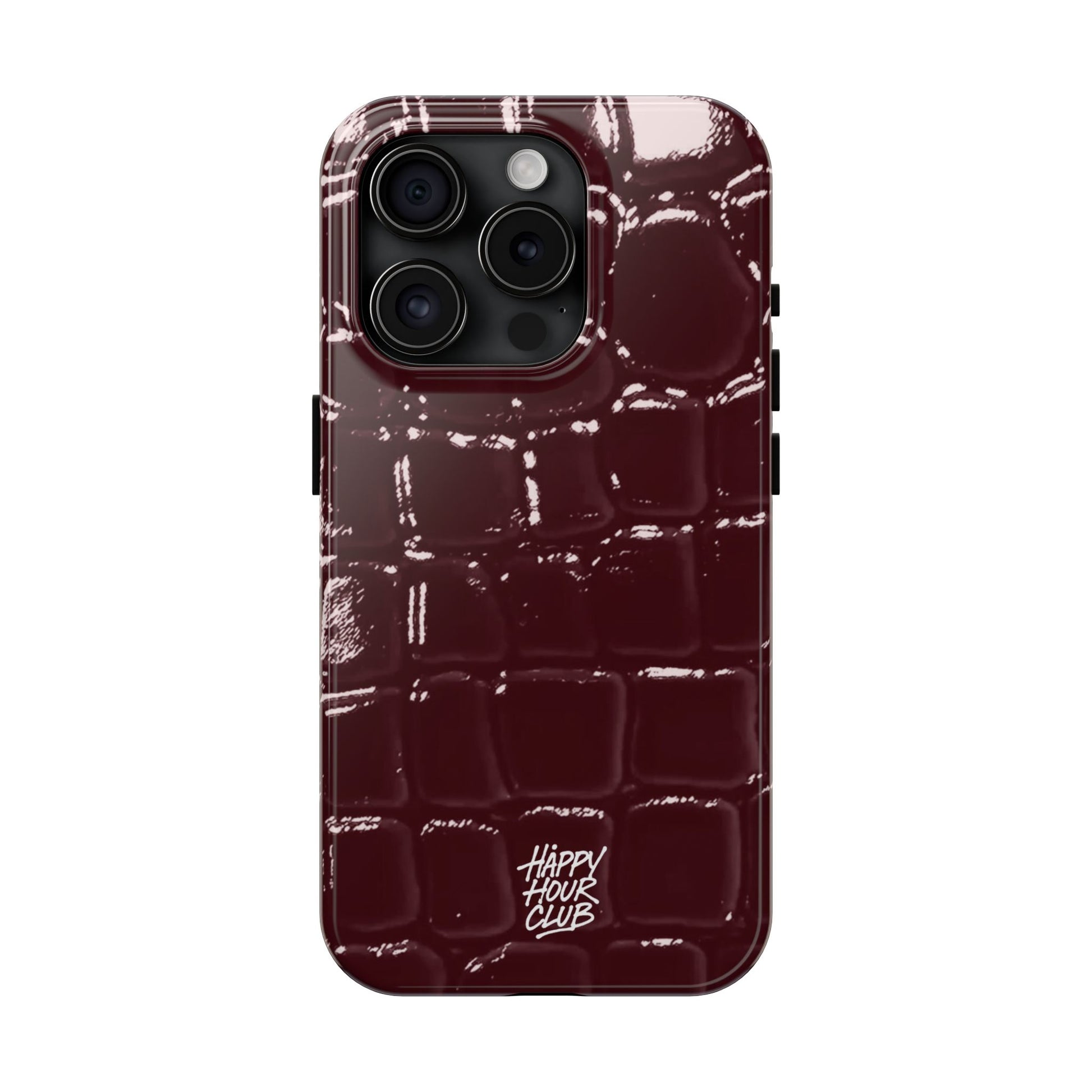 Burgundy Croc Case