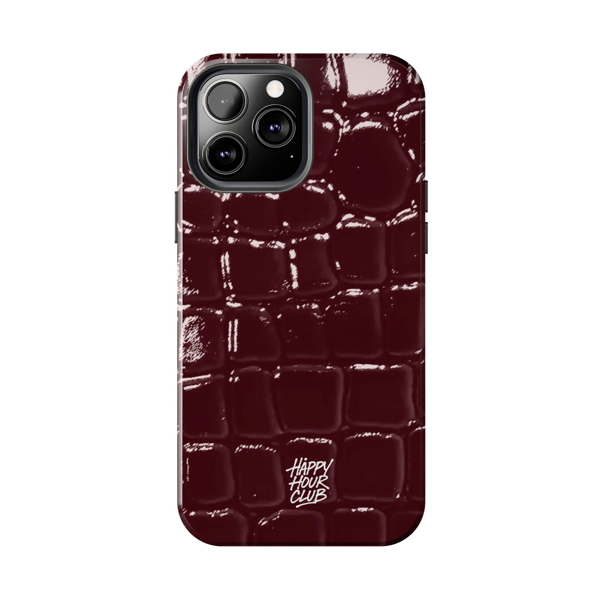 Burgundy Croc Case