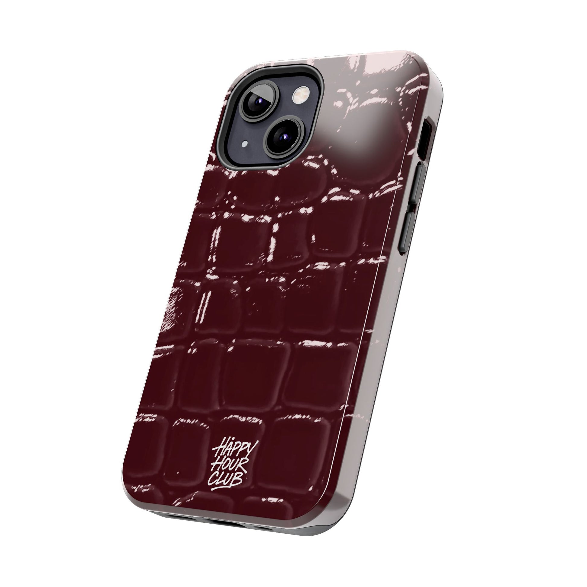 Burgundy Croc Case