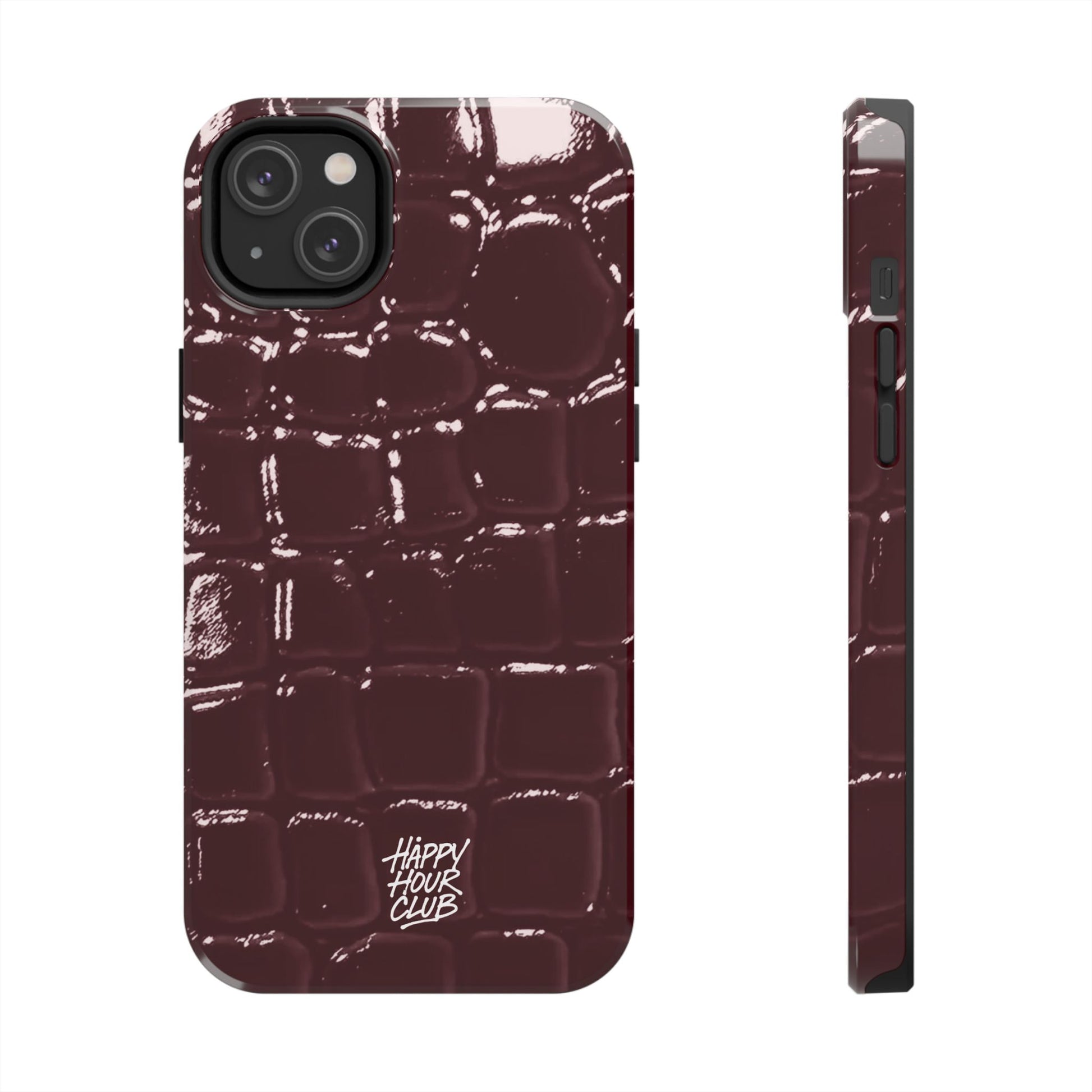 Burgundy Croc Case