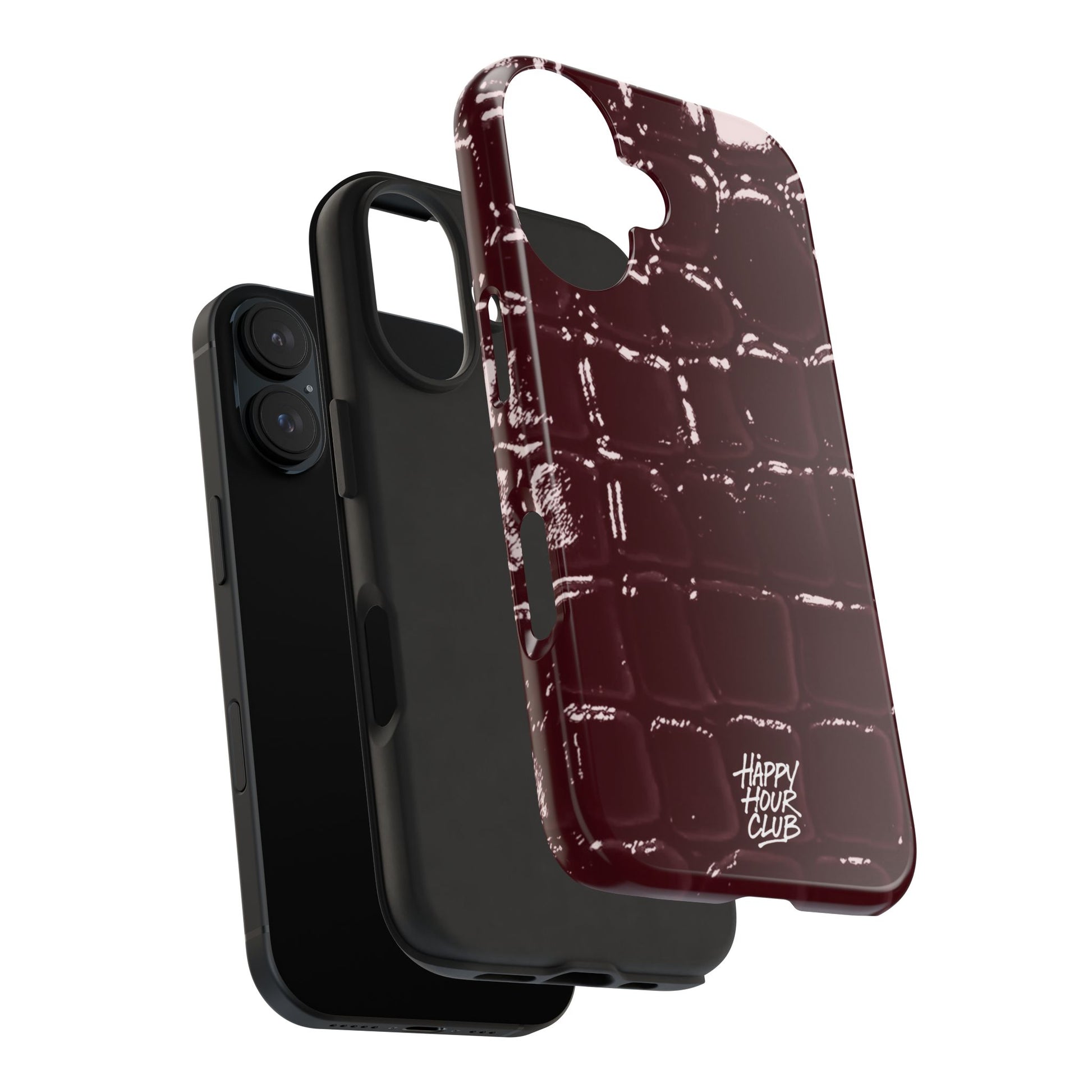 Burgundy Croc Case