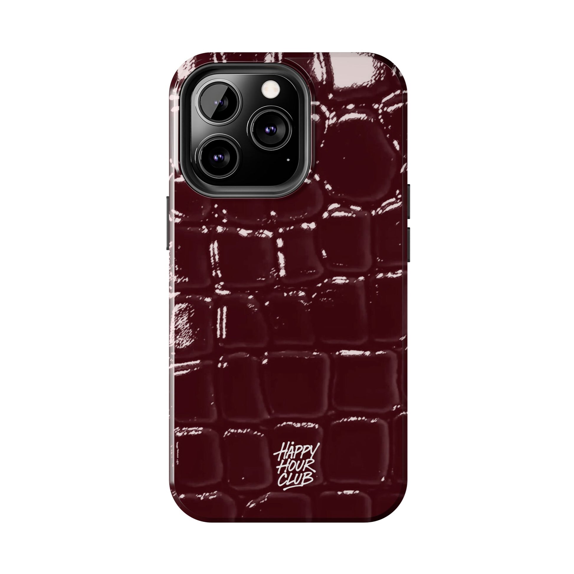 Burgundy Croc Case
