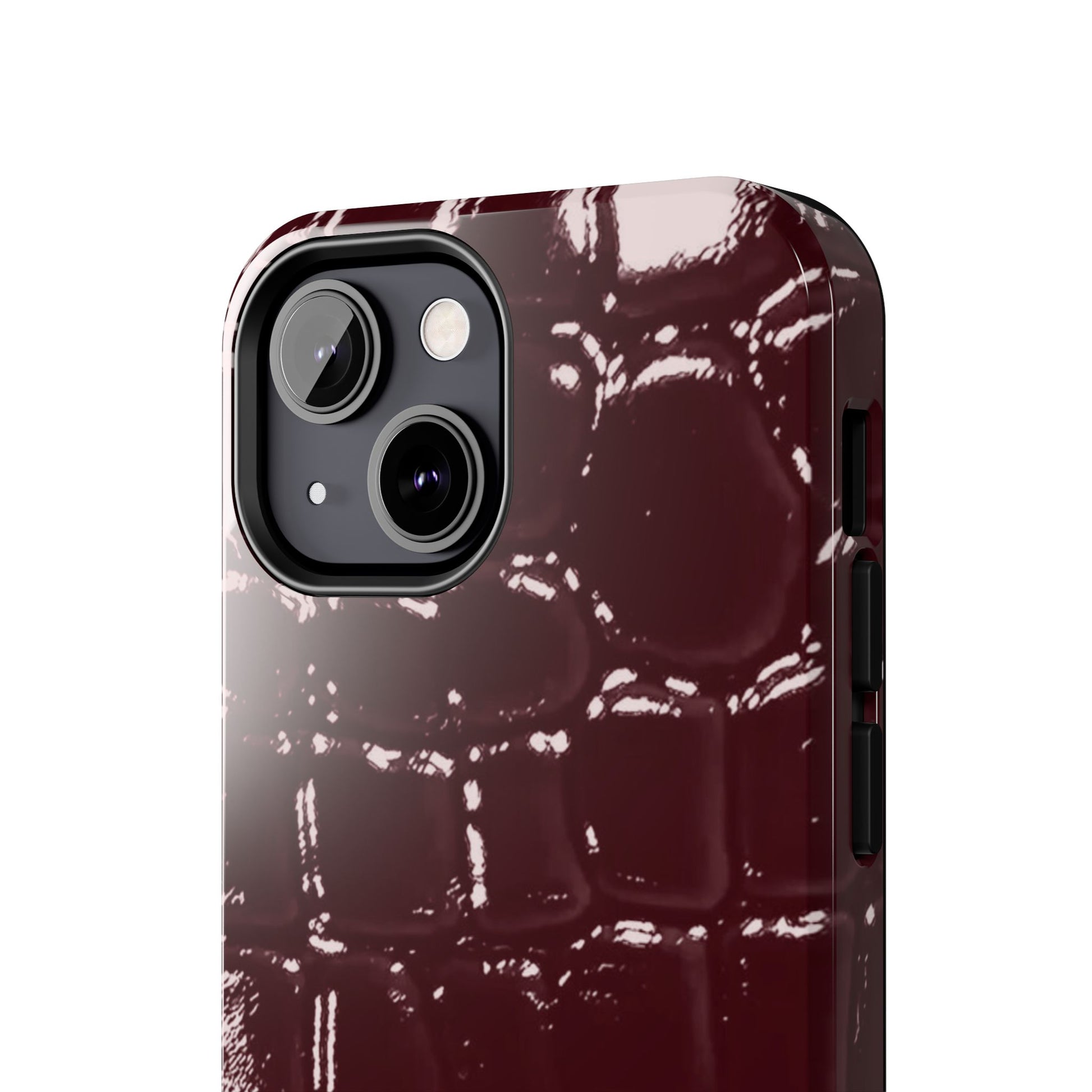 Burgundy Croc Case