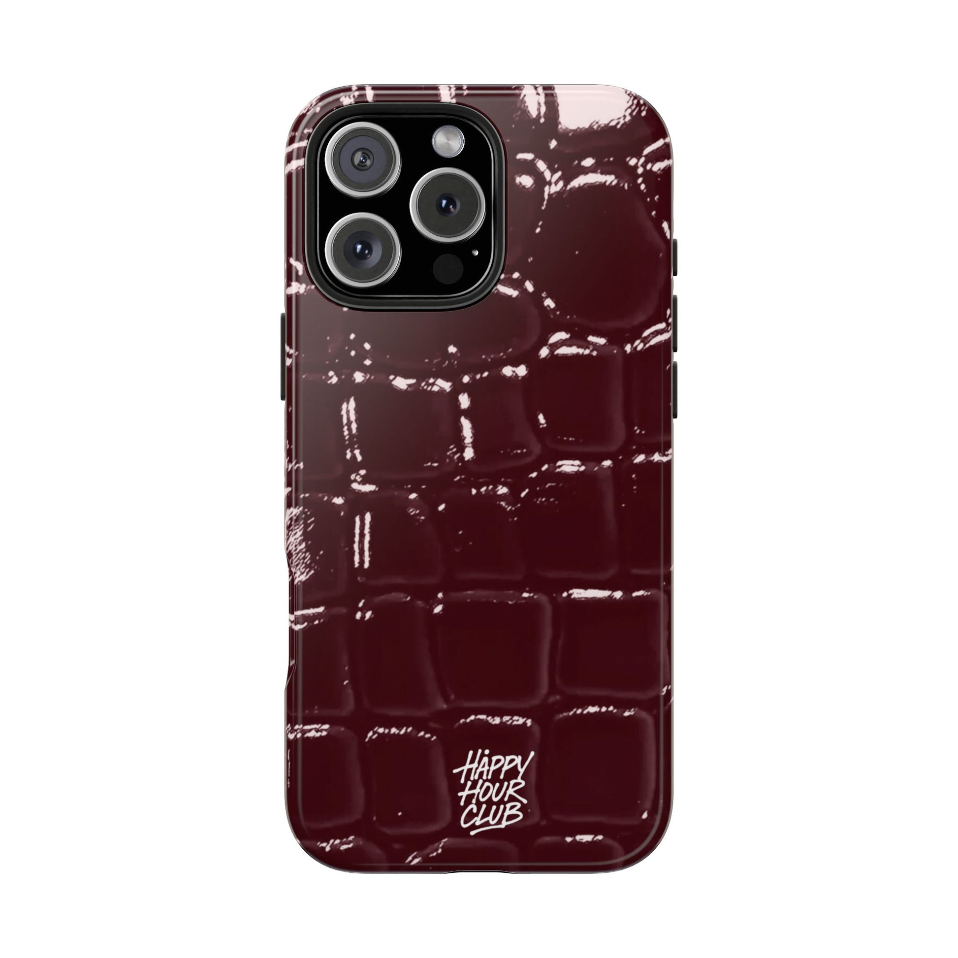 Burgundy Croc Case