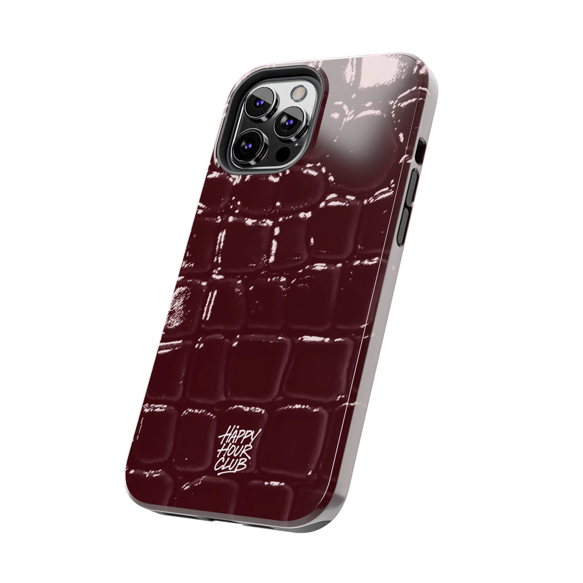 Burgundy Croc Case